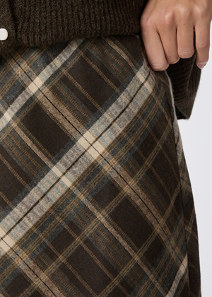 Lunna check skirt Brown Neo Noir 